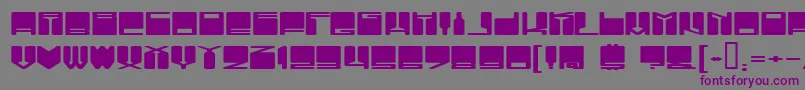 フォントVanishingBoy – 紫色のフォント、灰色の背景