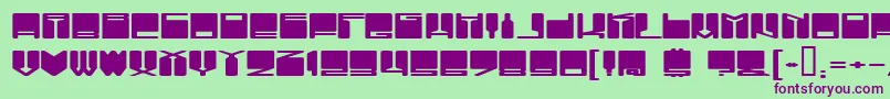 VanishingBoy Font – Purple Fonts on Green Background