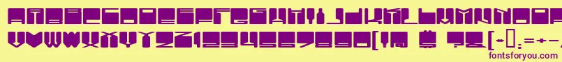VanishingBoy Font – Purple Fonts on Yellow Background
