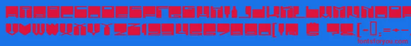 VanishingBoy Font – Red Fonts on Blue Background