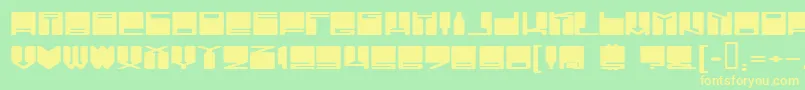 VanishingBoy Font – Yellow Fonts on Green Background