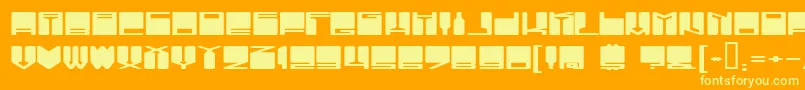 VanishingBoy Font – Yellow Fonts on Orange Background