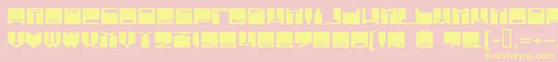 VanishingBoy Font – Yellow Fonts on Pink Background