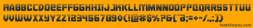 Cyborgroosterhalf Font – Black Fonts on Orange Background