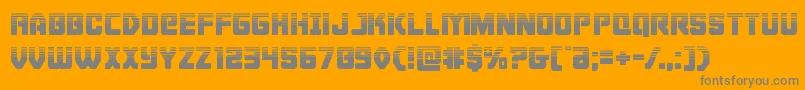 Cyborgroosterhalf Font – Gray Fonts on Orange Background