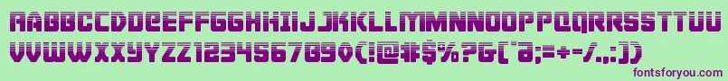 Cyborgroosterhalf Font – Purple Fonts on Green Background