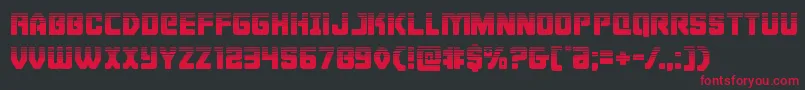 フォントCyborgroosterhalf – 黒い背景に赤い文字