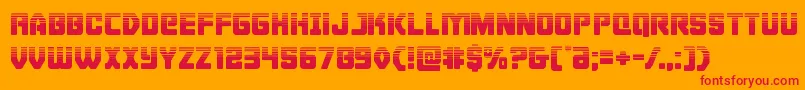 Cyborgroosterhalf Font – Red Fonts on Orange Background