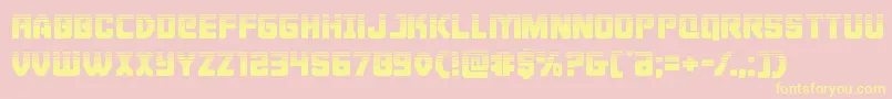 Cyborgroosterhalf Font – Yellow Fonts on Pink Background