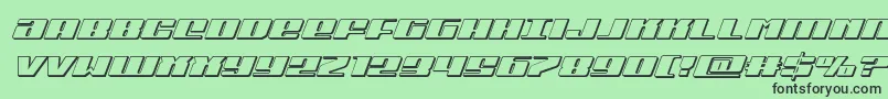 Шрифт Michigan3Dital – чёрные шрифты на зелёном фоне