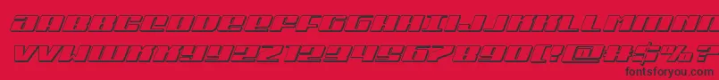 Michigan3Dital Font – Black Fonts on Red Background