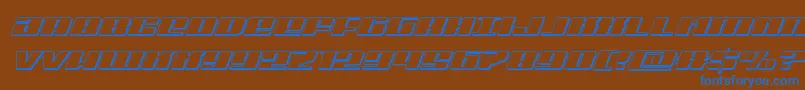 Шрифт Michigan3Dital – синие шрифты на коричневом фоне