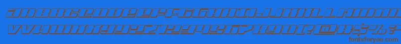 Шрифт Michigan3Dital – коричневые шрифты на синем фоне