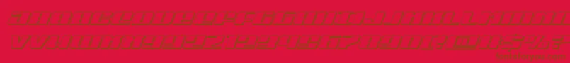 Michigan3Dital-Schriftart – Braune Schriften auf rotem Hintergrund