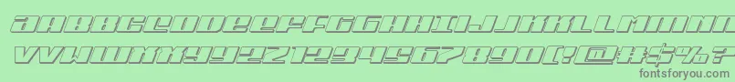 Michigan3Ditalフォントについての詳細 フォントMichigan3Dital – 緑の背景に灰色の文字