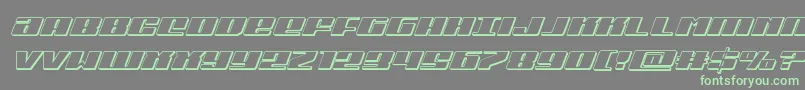 Michigan3Dital-Schriftart – Grüne Schriften auf grauem Hintergrund