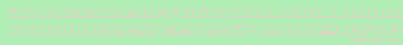 フォントMichigan3Dital – 緑の背景にピンクのフォント