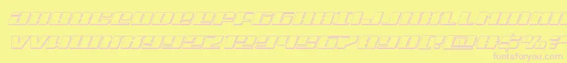 Michigan3Dital Font – Pink Fonts on Yellow Background