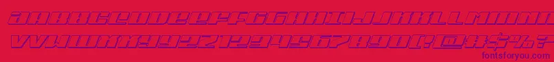 Michigan3Dital-Schriftart – Violette Schriften auf rotem Hintergrund
