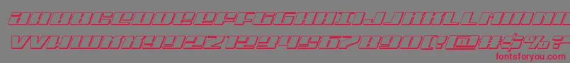 Michigan3Dital Font – Red Fonts on Gray Background