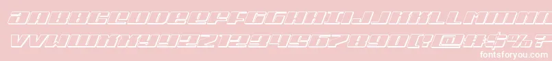 Michigan3Dital-fontti – valkoiset fontit vaaleanpunaisella taustalla