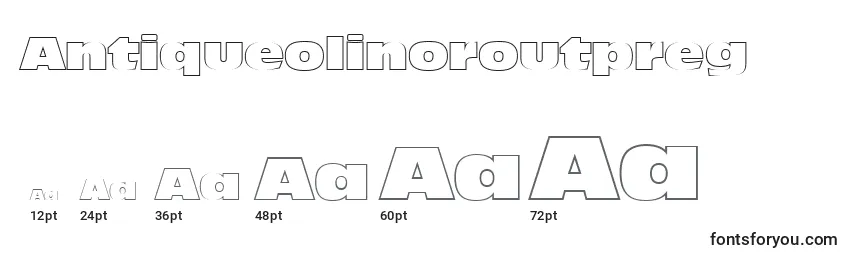 Размеры шрифта Antiqueolinoroutpreg