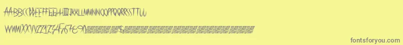 Redpanda Font – Gray Fonts on Yellow Background