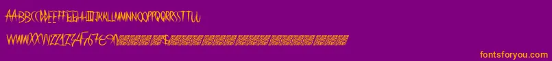 Redpanda Font – Orange Fonts on Purple Background