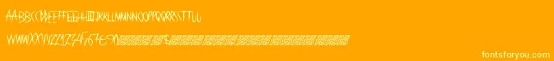 Redpanda Font – Yellow Fonts on Orange Background