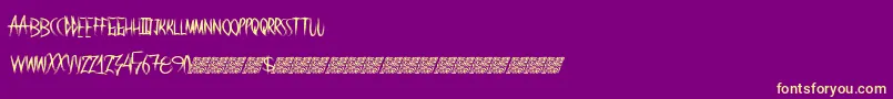 Redpanda Font – Yellow Fonts on Purple Background