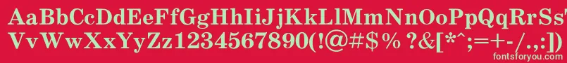 Scb75Ac Font – Green Fonts on Red Background