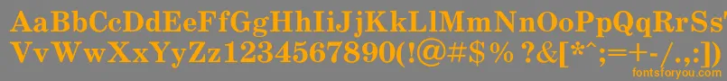Scb75Ac Font – Orange Fonts on Gray Background
