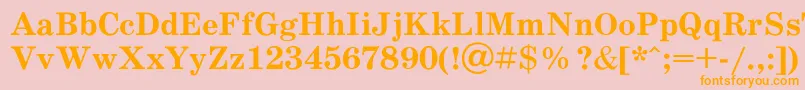 Scb75Ac Font – Orange Fonts on Pink Background