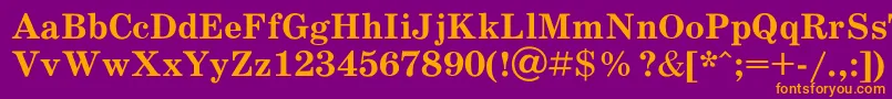 Scb75Ac Font – Orange Fonts on Purple Background