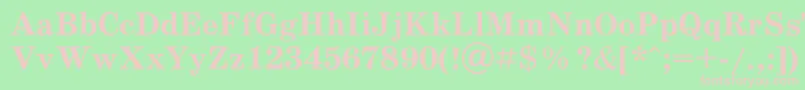 Scb75Ac Font – Pink Fonts on Green Background