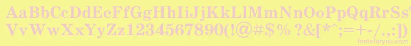 Scb75Ac Font – Pink Fonts on Yellow Background