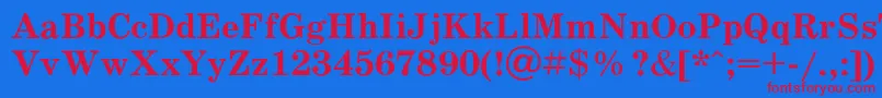 Scb75Ac Font – Red Fonts on Blue Background