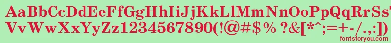 Scb75Ac Font – Red Fonts on Green Background