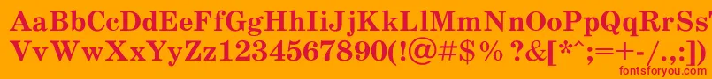 Scb75Ac Font – Red Fonts on Orange Background