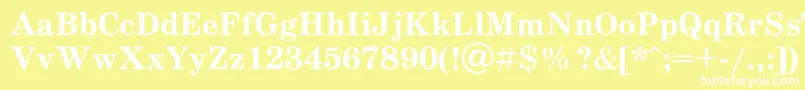 Scb75Ac Font – White Fonts on Yellow Background