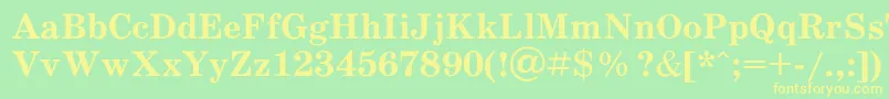 Scb75Ac Font – Yellow Fonts on Green Background