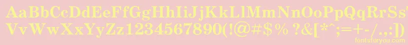 Scb75Ac Font – Yellow Fonts on Pink Background