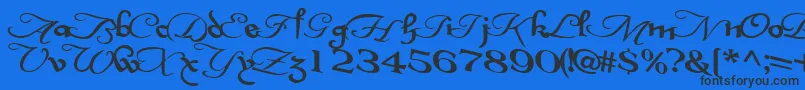 InterplaytextBold Font – Black Fonts on Blue Background