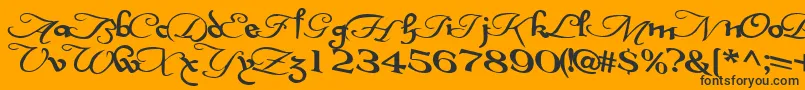 InterplaytextBold Font – Black Fonts on Orange Background