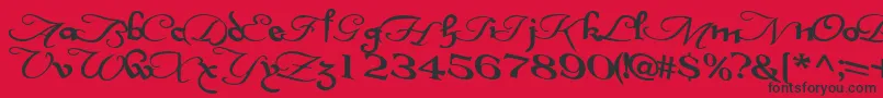 InterplaytextBold Font – Black Fonts on Red Background