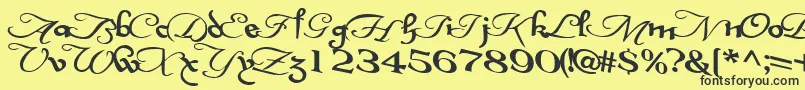 InterplaytextBold Font – Black Fonts on Yellow Background