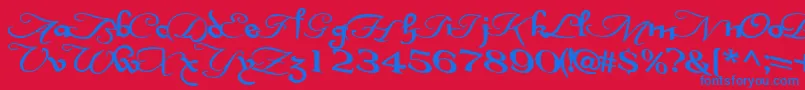 InterplaytextBold Font – Blue Fonts on Red Background