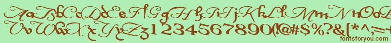 InterplaytextBold Font – Brown Fonts on Green Background