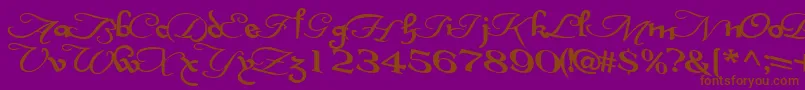 InterplaytextBold Font – Brown Fonts on Purple Background