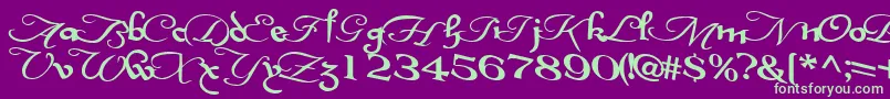 InterplaytextBold Font – Green Fonts on Purple Background